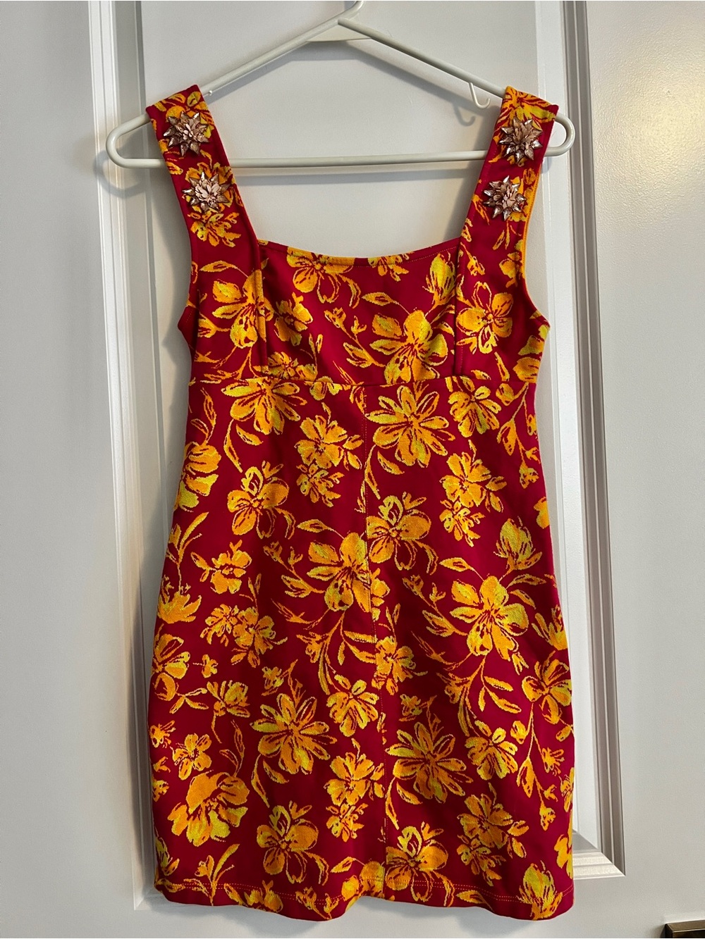 Zara Pink Dress with Yellow Floral Print - Picture 3 of 9
